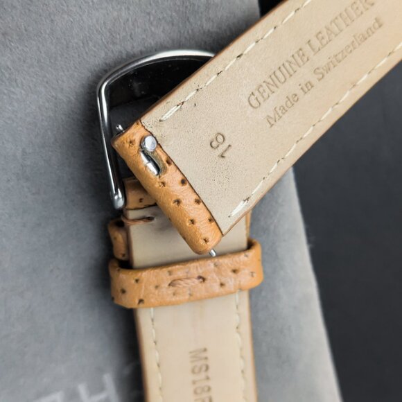 18mm Michele Watch Band Tan Leather SAME DAY SHIPPING - Picture 6 of 6